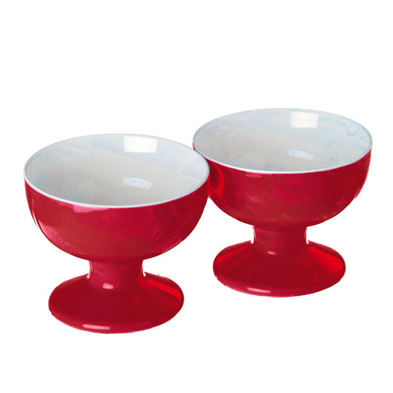 Convivio Set 2 Footed Bowls D.9.5X7 R Gb
