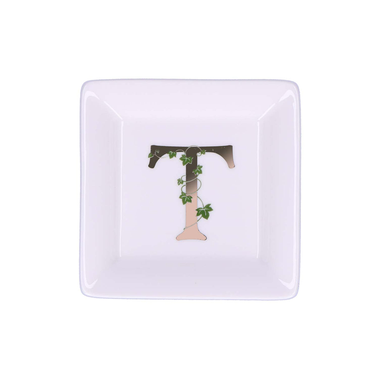 ADORATO SQUARE PLATE 'T' 10X10 cm GB