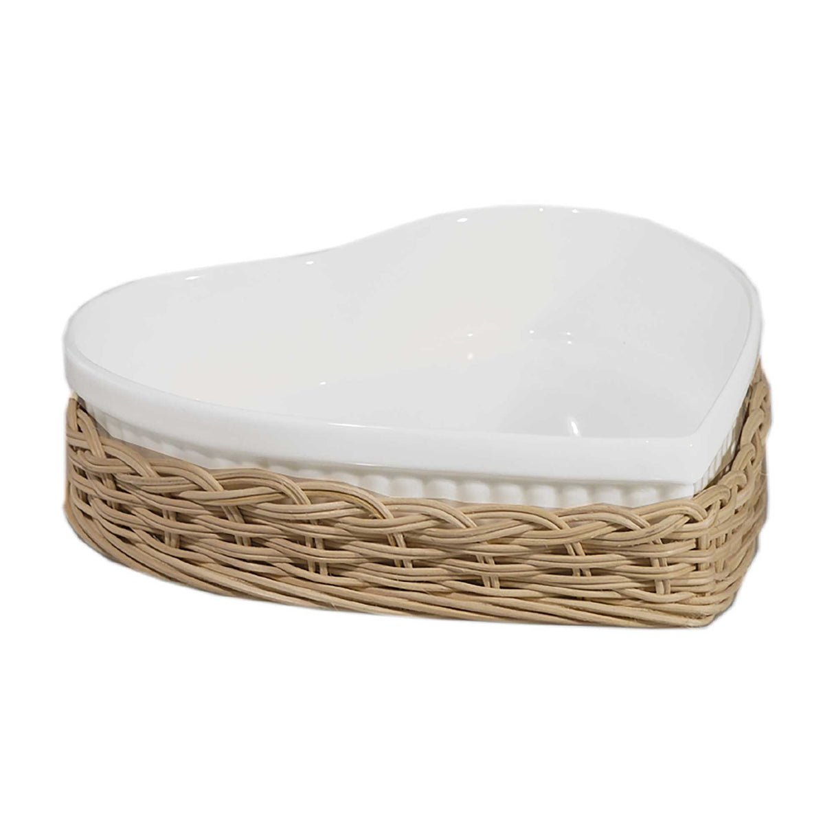 WICKER FOR HEART BACKING DISH cm 25x24