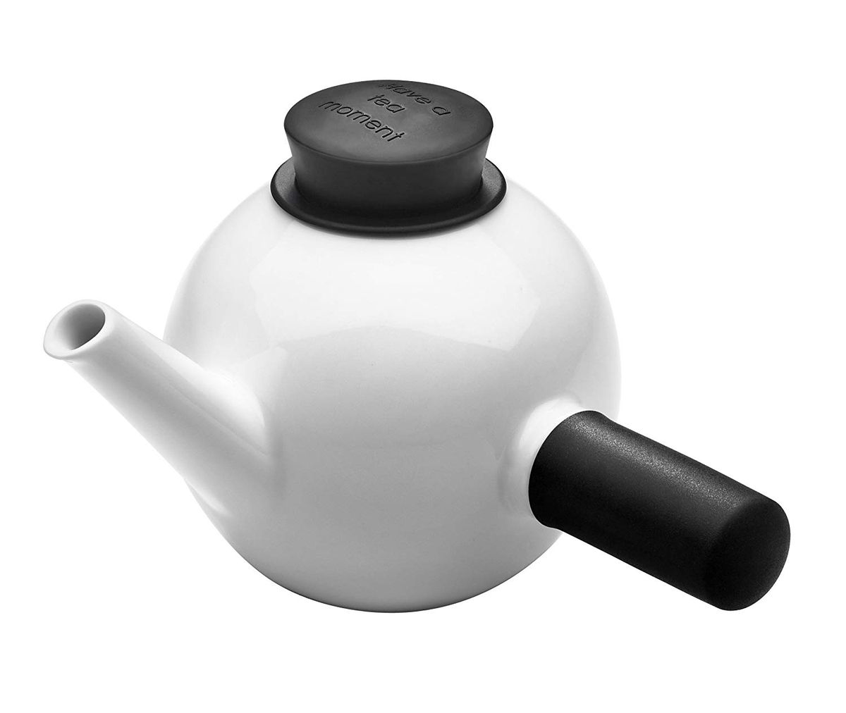 Porcelain Teapotwith Side Handle- Black