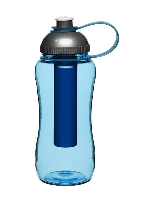 Fresh bottle with ice piston blue