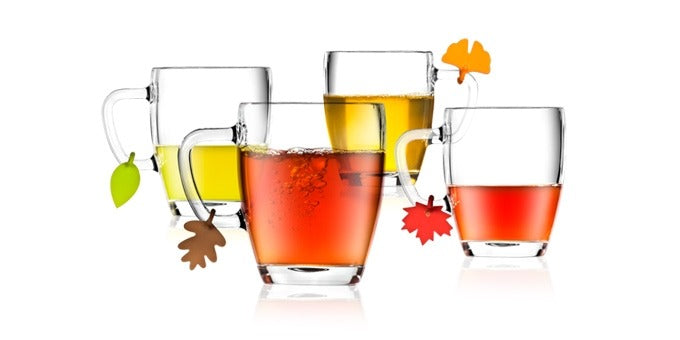 Cup Tags  6 Pcs  Leaves Mydrink