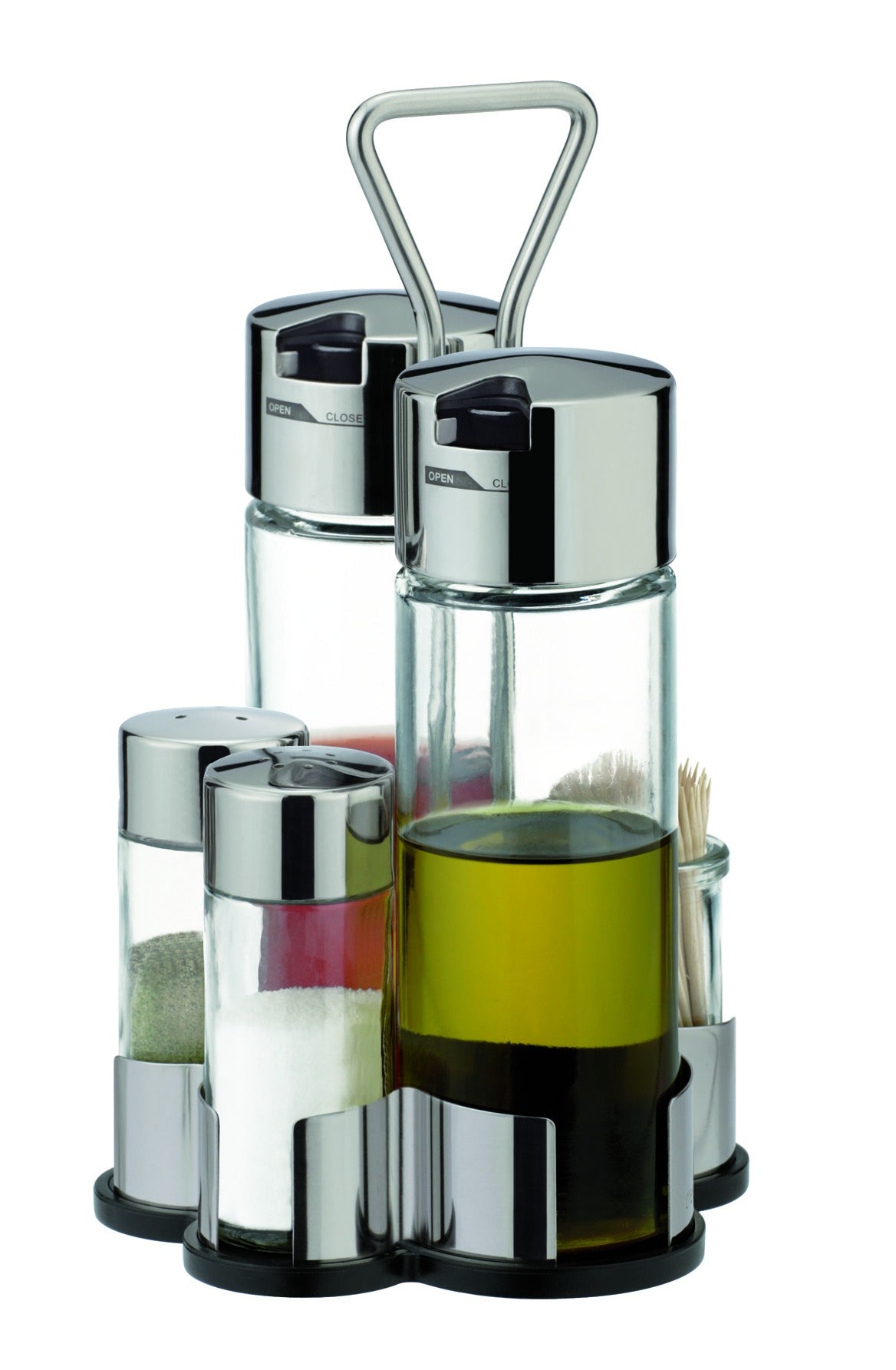 Oil Vinegar Salt Pepper And Toothpicks Set Club