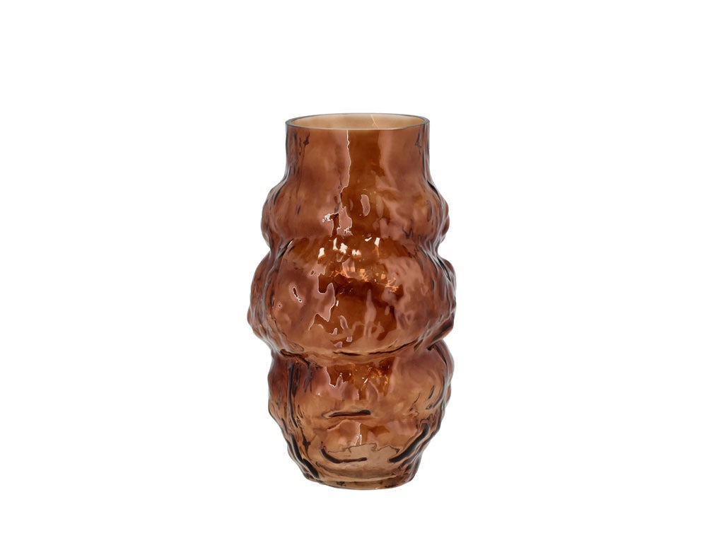 Vase Baks D17.5x30cm Brown Glass