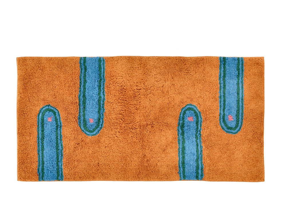 Tufted rug Styles 70x140cm Brown/Blue/Green/Rose 100% Cotton