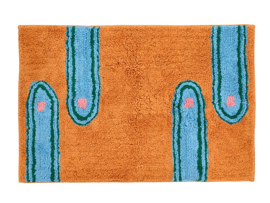 Tufted rug Styles 60x90cm Brown/Blue/Green/Rose 100% Cotton