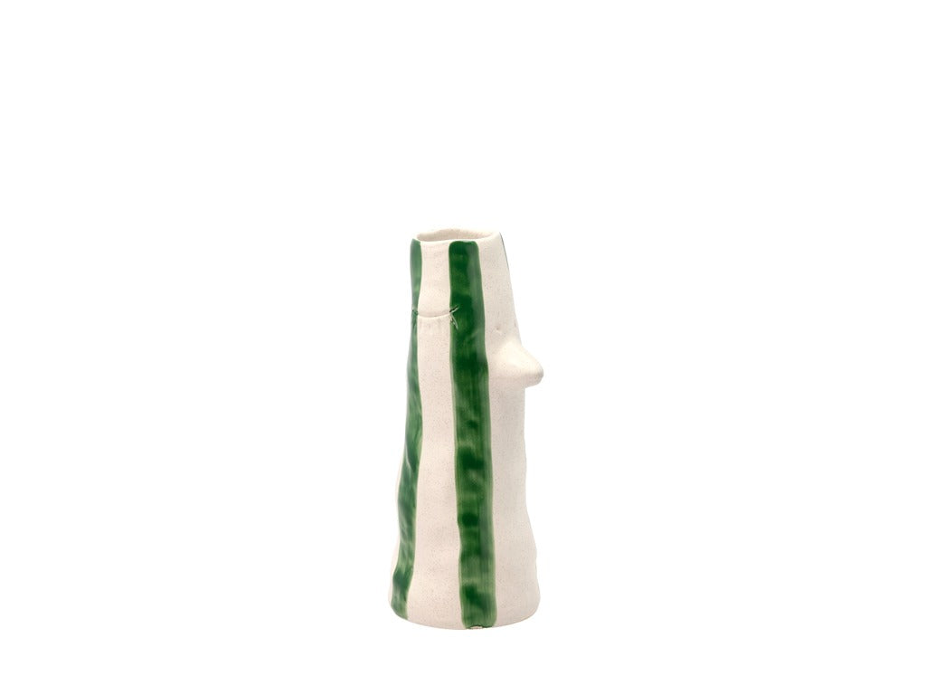 Vase with beak and eyelashes Styles 11.5x10x26cm S Green