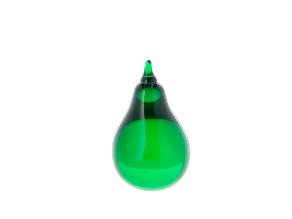 Pear Styles 6.5x6.5x10.5cm Green Glass