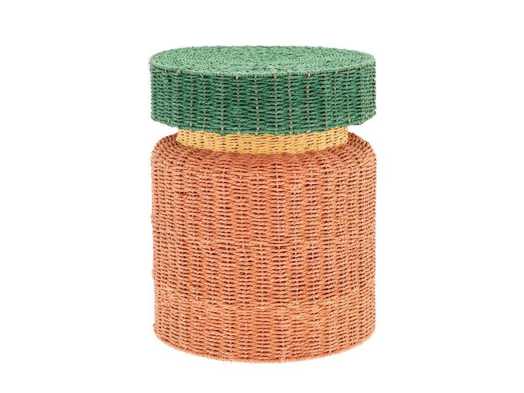 Stool/side table Styles 40 x 50 cm Amber/Green Paper