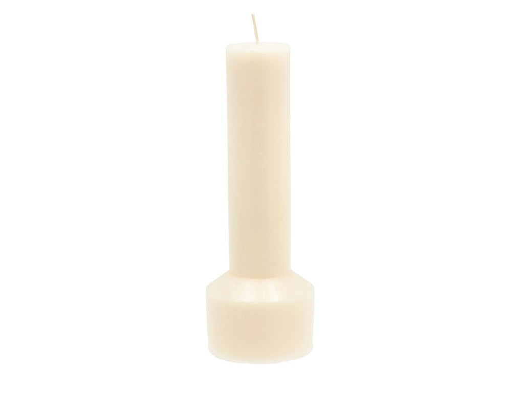 Pillar candle Hvils D7 x 20 cm Cream Paraffin/Stearin