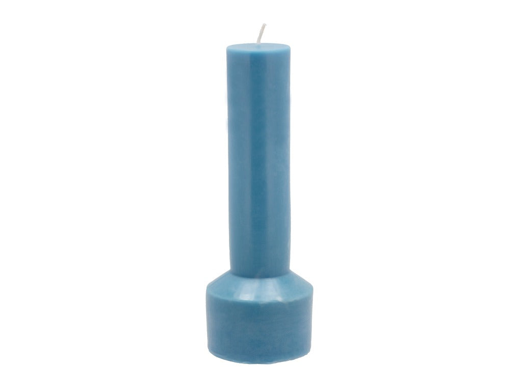 Pillar candle Styles D7 x 20 cm Blue Paraffin/Stearin