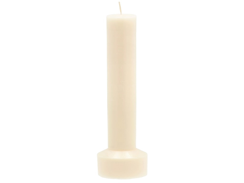 Pillar candle Hvils D8 x 23 cm Cream Paraffin/Stearin