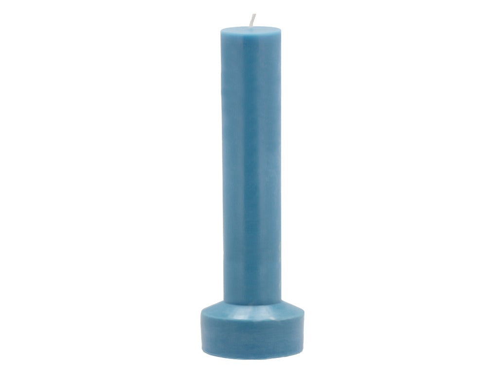 Pillar candle Styles D8 x 23 cm Blue Paraffin/Stearin