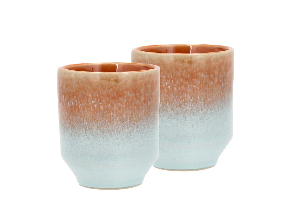 Mug Styles 0.18 liter 2 pcs Blue/Amber Stoneware