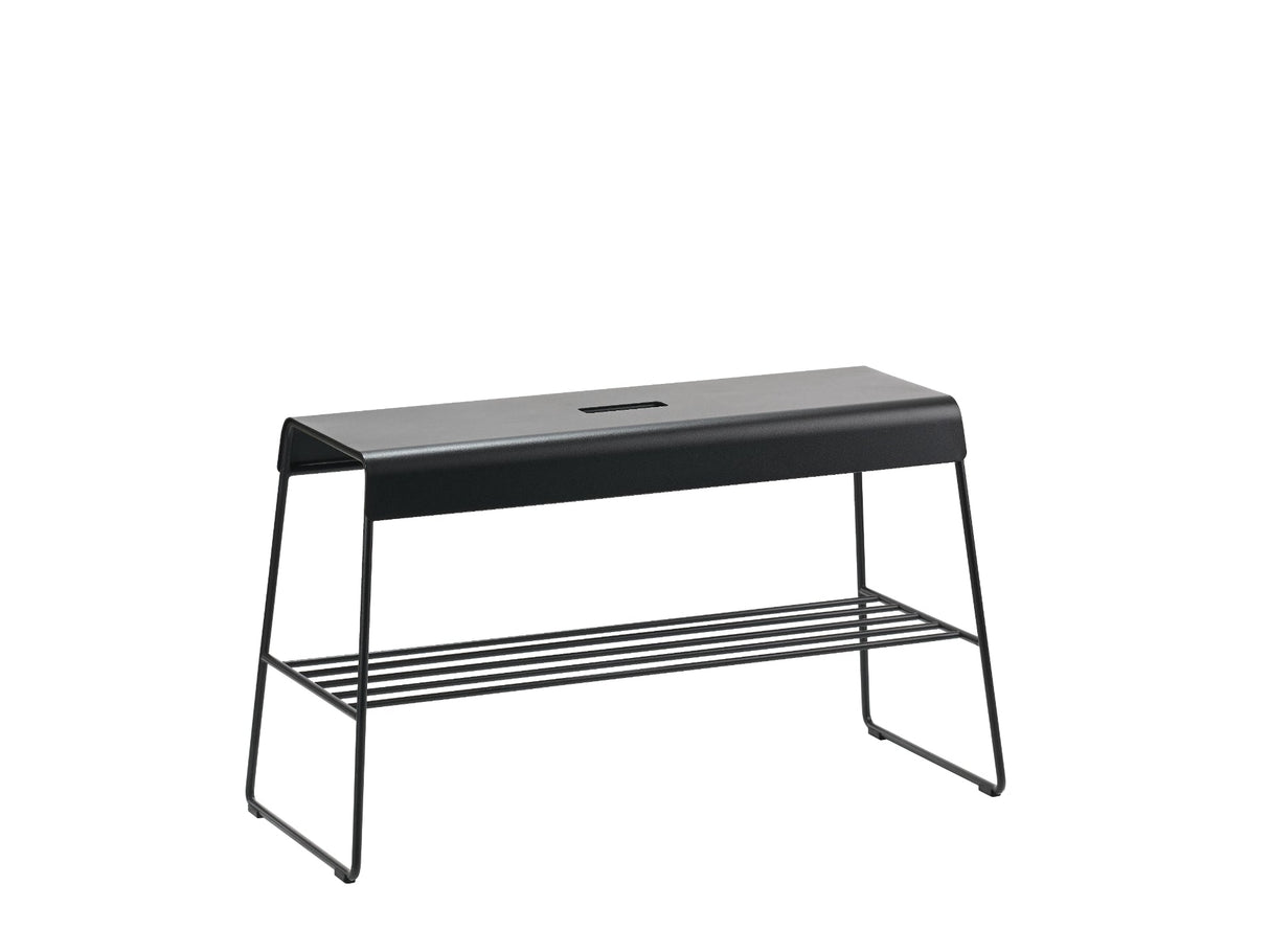 Bench with shelf A-Bench Outdoor Black