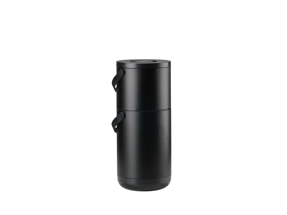 Waste bin Circular 22+12 liter Black
