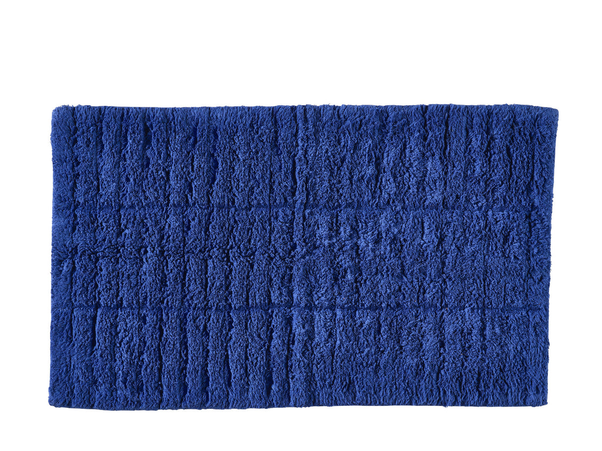 Bath mat Tiles Indigo Blue