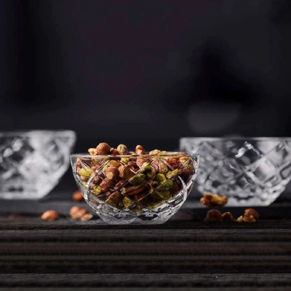 Bowl Diamond 12 cm 6 pcs Clear