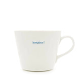 Keith Brymer Jones - French/Francais Word Range - Standard Ceramic White Mug - bonjour! - 350ml - Gift Boxed
