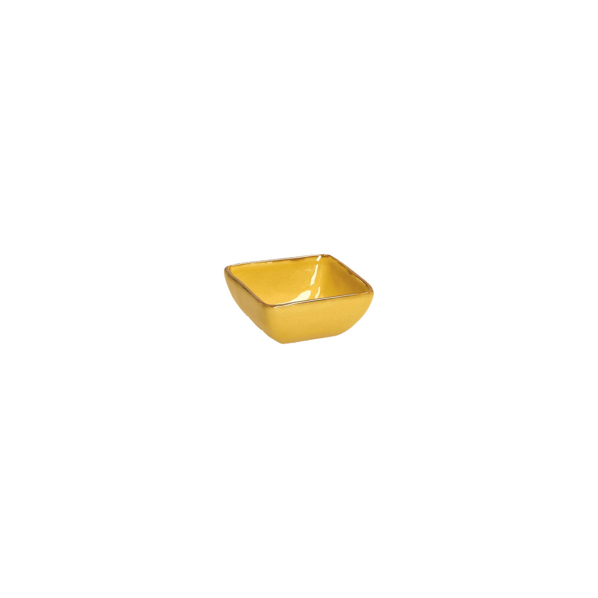 CONCERTO (Yellow) OCRA Square Tiny Bowl 8 Cm