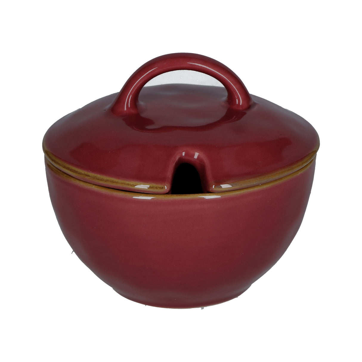 CONCERTO (Red) ROSSO MALAGA Sugar Bowl with lid Cap. 250 cc; Ø 11 cm