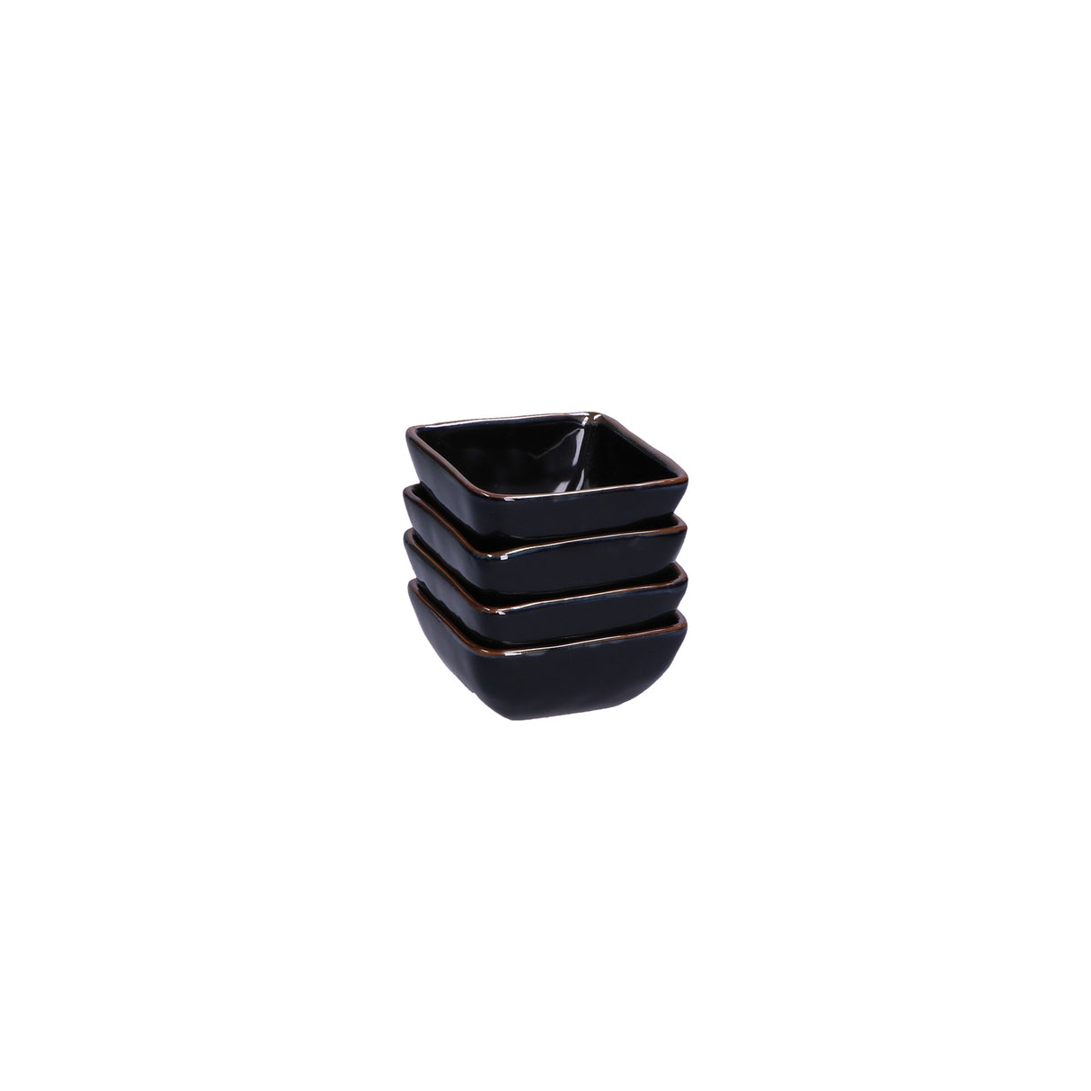 CONCERTO (Black) NERO Square Tiny Bowl 8 Cm