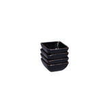CONCERTO (Black) NERO Square Tiny Bowl 8 Cm