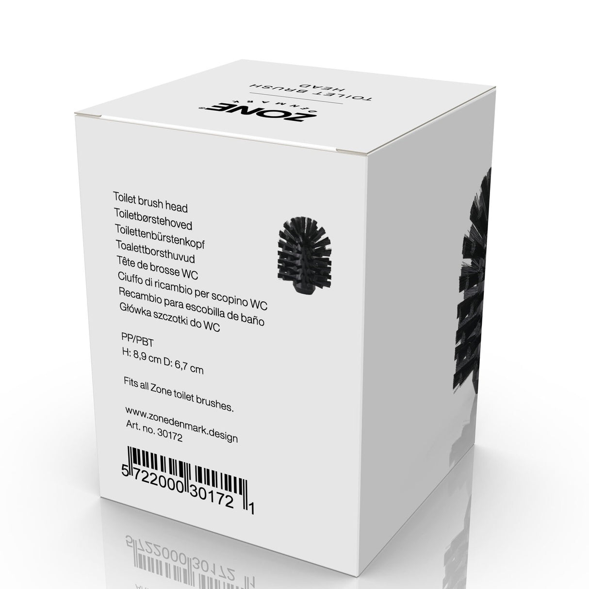 Toilet brush head - Black - Pc