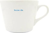 Keith Brymer Jones - Welsh/Cymraeg Word Range - Standard Ceramic White Mug - bore da - 350ml - Gift Boxed