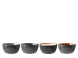 Bowl set 10cm 4pcs Black Asst. BITZ