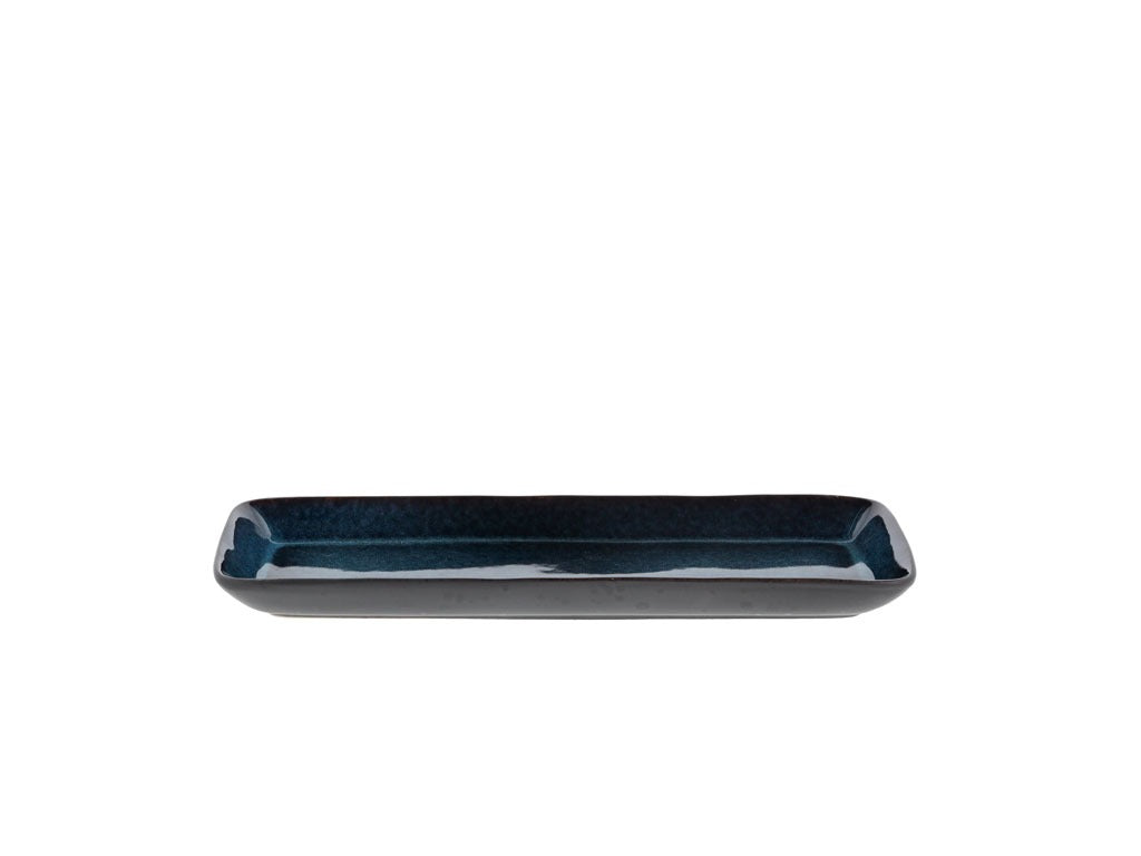 Serving dish rectangular 38 x 14cm Black/Dark Blue
