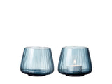 Tealight holder Kusintha 7.5cm 2 pcs Blue Glass