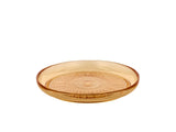 Glass Plate Kusintha 25cm Amber