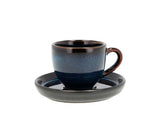 Espresso with saucer 7 cl Dark blue/Black