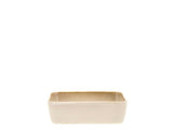 Dish rectangular 19 x 14 cm Cream/cream Stoneware