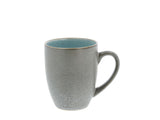 Mug 30cl w.handle Grey/L.blue