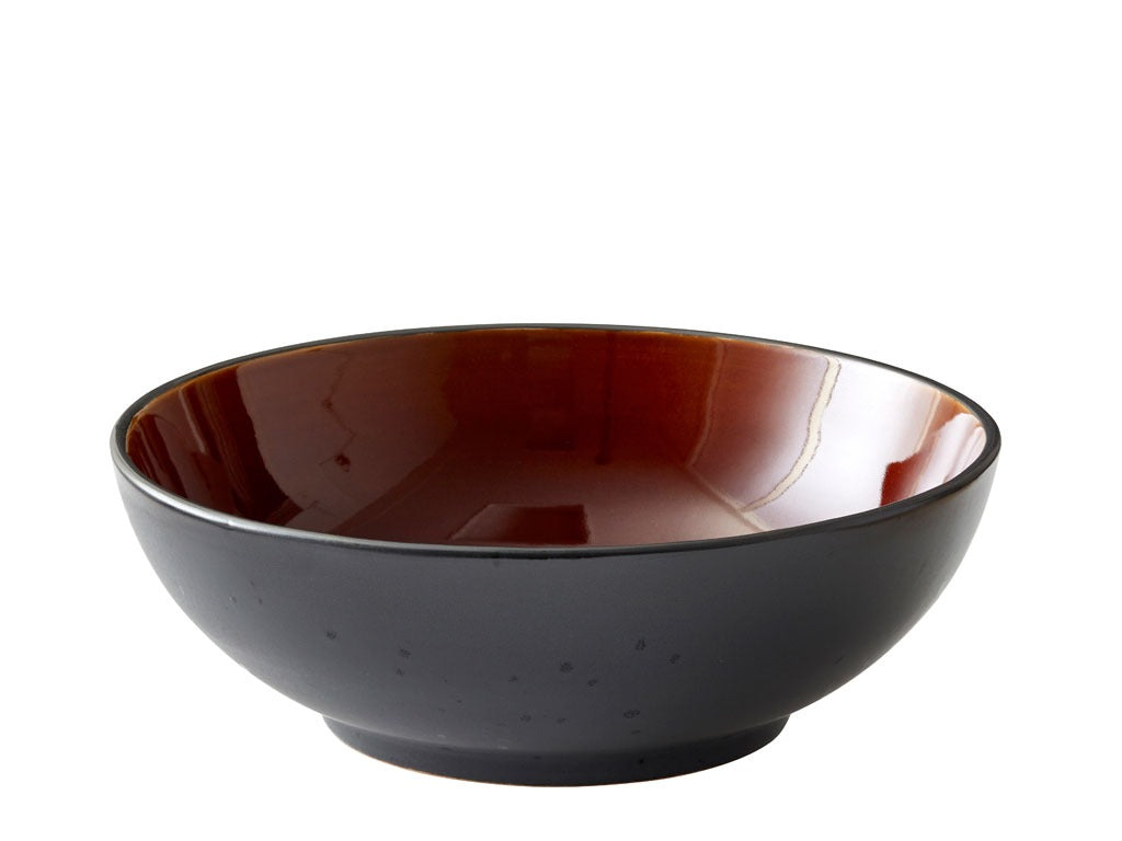 Salad bowl 30cm black/amber