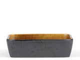 Dish rect. 33x21cm Black/Amber