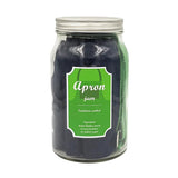 Apron Jam -Denim apron in a glass jar - green belt