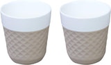 Lola 2 porcelaine tea cups - taupe
