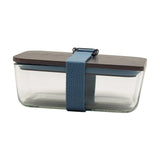 Lunch box with belt and seperator - blue