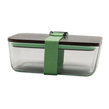 Lunch box with belt and seperator - green