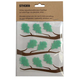 STICKO - 9 leaf shape sticky pads for fridge