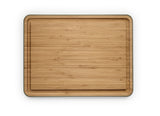 Green tool bamboo cutting board with juice groove
