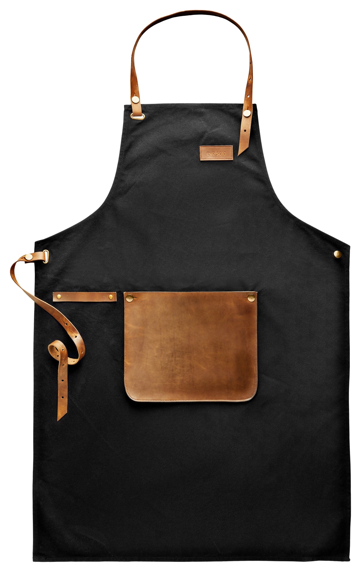 Apron in canvas and leather