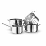 Stainless Steel 4 pcs. Cookware set 1.1 l 2.2 l 3.6 l 4.8 l