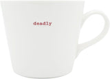 Keith Brymer Jones - Irish Word Range - Standard Ceramic White Mug - deadly - 350ml - Gift Boxed