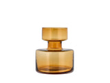 Vase Tubular 20 cm Amber Glass