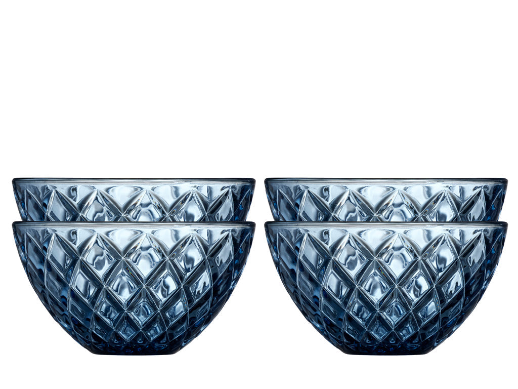 Bowl Sorrento 12 cm 4 pcs Blue Glass