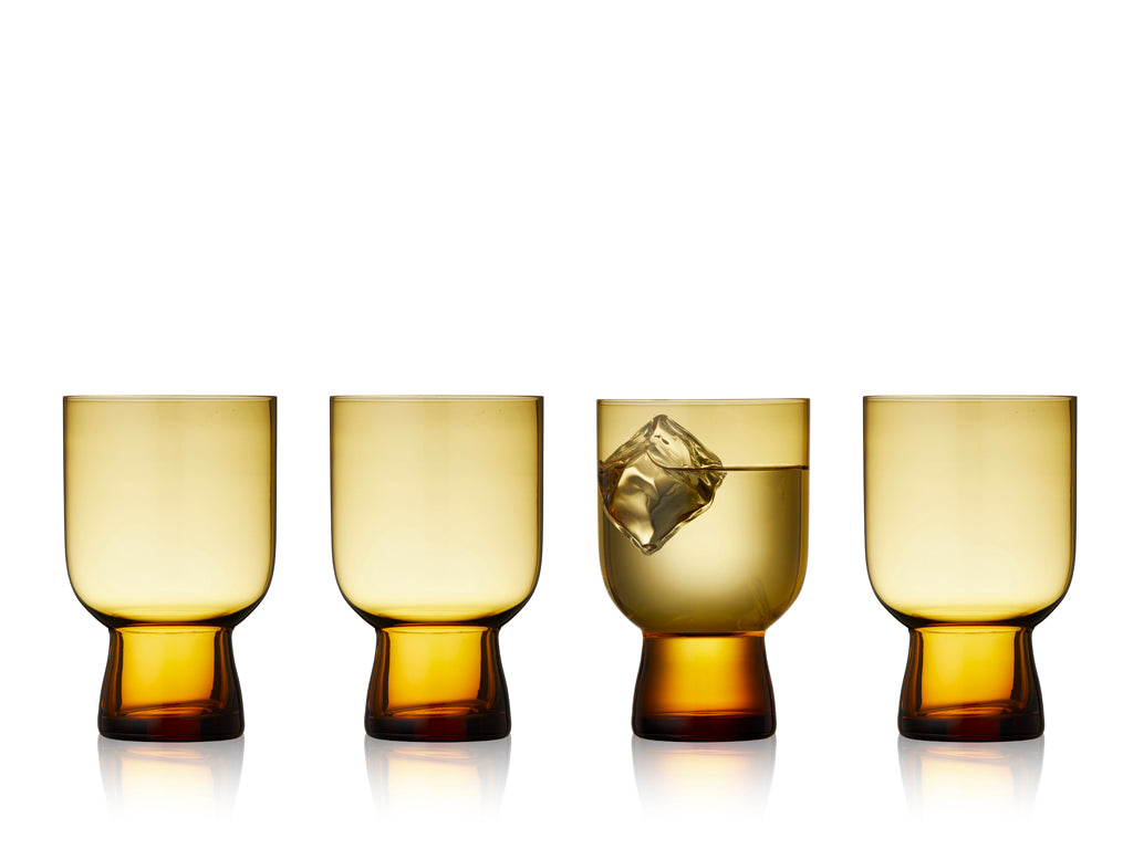 Water glass Sorrento 30 cl 4 pcs Amber